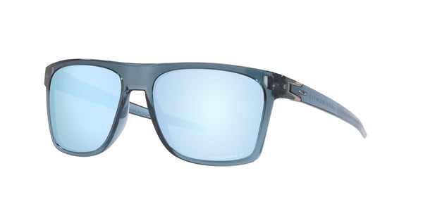 Anteojos Oakley Leffingwell Negro Cristal / Prizm Deep Water Polarizado, vista en ángulo