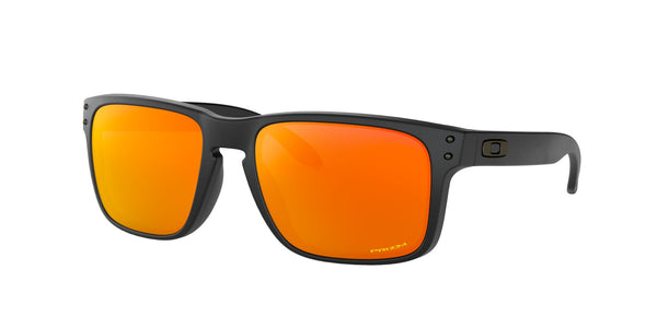 Anteojos Oakley Holbrook Negro Mate / Prizm Ruby, vista en ángulo