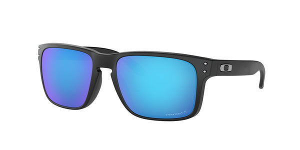 Anteojos Oakley Holbrook Negro Mate / Prizm Sapphire Polarizado, vista en ángulo