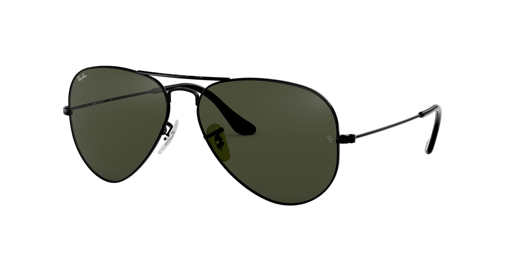 Anteojos Ray-Ban Aviator Negro / Verde G-15 - RB3025-L2823, vista en ángulo